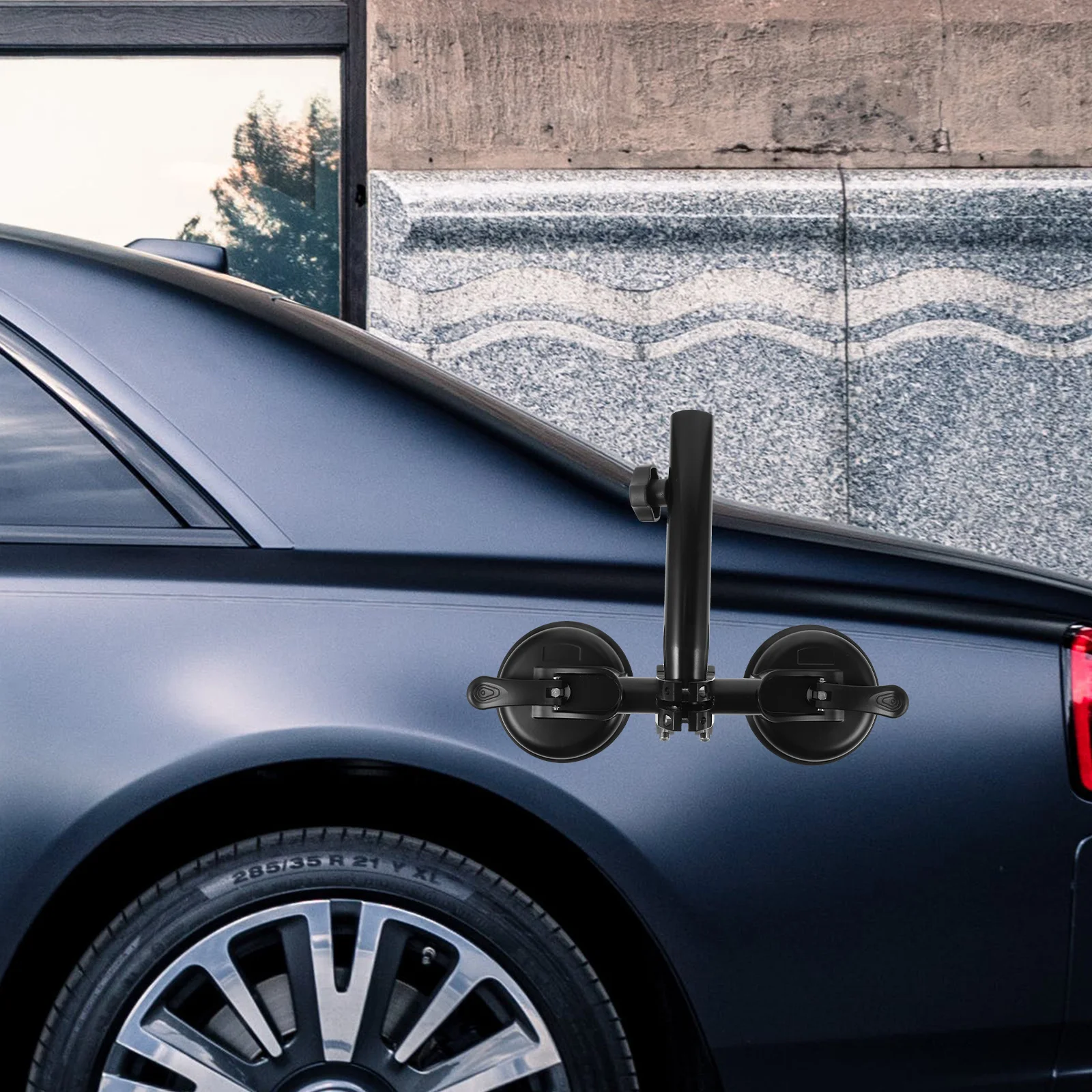 

Car Flagpole Holder Metal Rubber Multifunctional Flagpole Bracket Mount Base Suction Cup Flag Stand Flag Pole Base