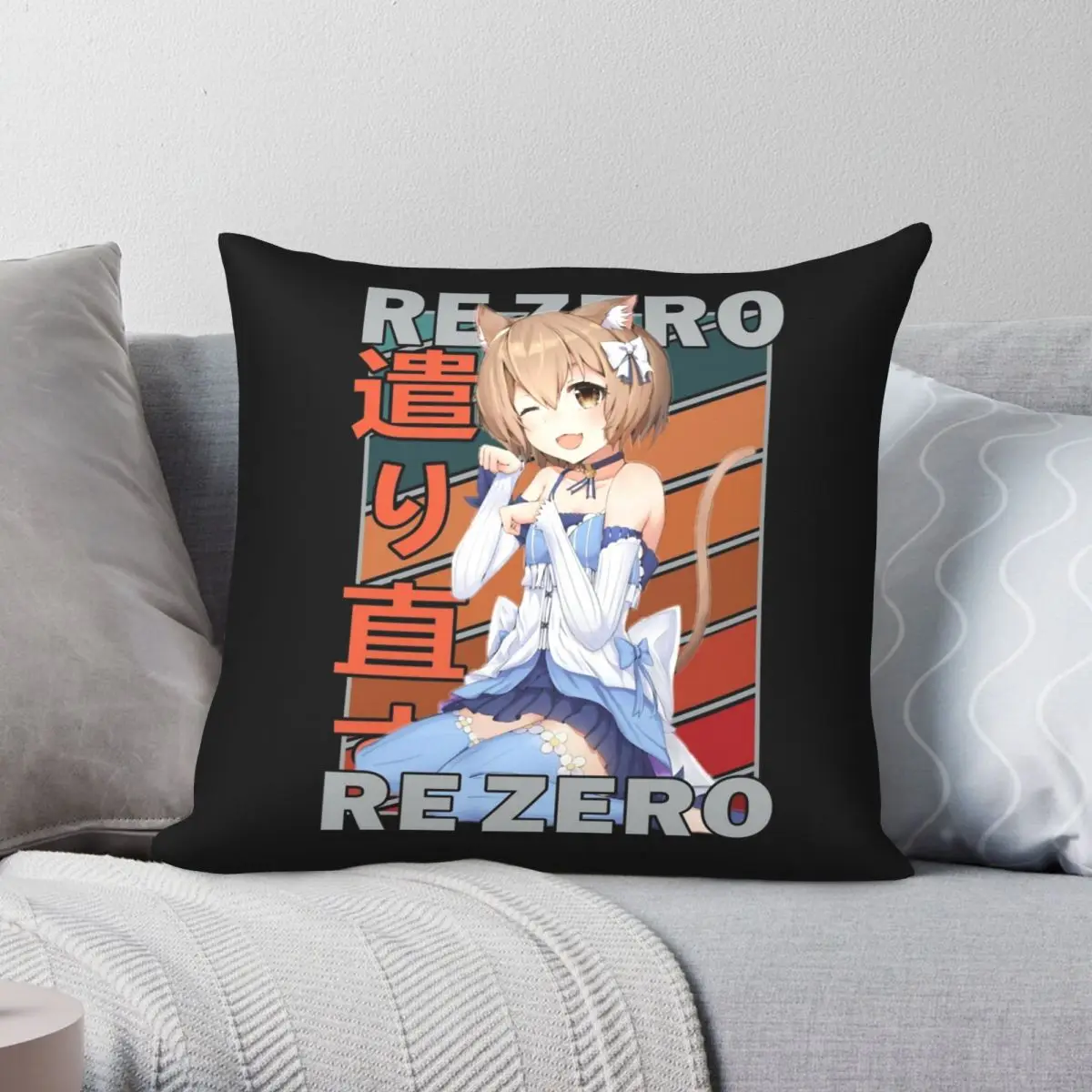 Felix Argyle Re Zero Starting Life Pillowcase Polyester Linen Velvet Creative Zip Decor Throw Pillow Case Room Cushion Cover