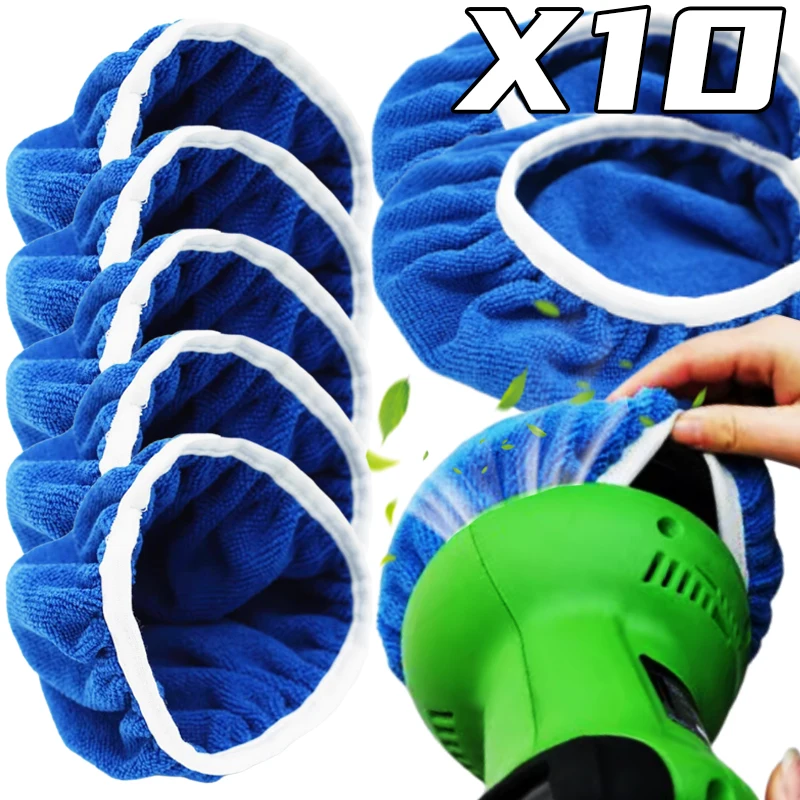 

Полировальные рукава из микрофибры для автомобилей, буфер для мытья, восковые рукава, полировальная подушечка, аксессуары для ухода за телом, 5-10 дюймов