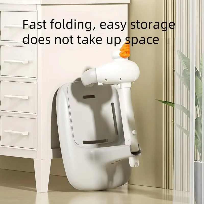 حامل استحمام قائم للأطفال فوق 6 أشهر، قابل للتعديل والطي، مناسب للاستخدام المنزلي، حامل استحمام مضاد للانزلاق #5