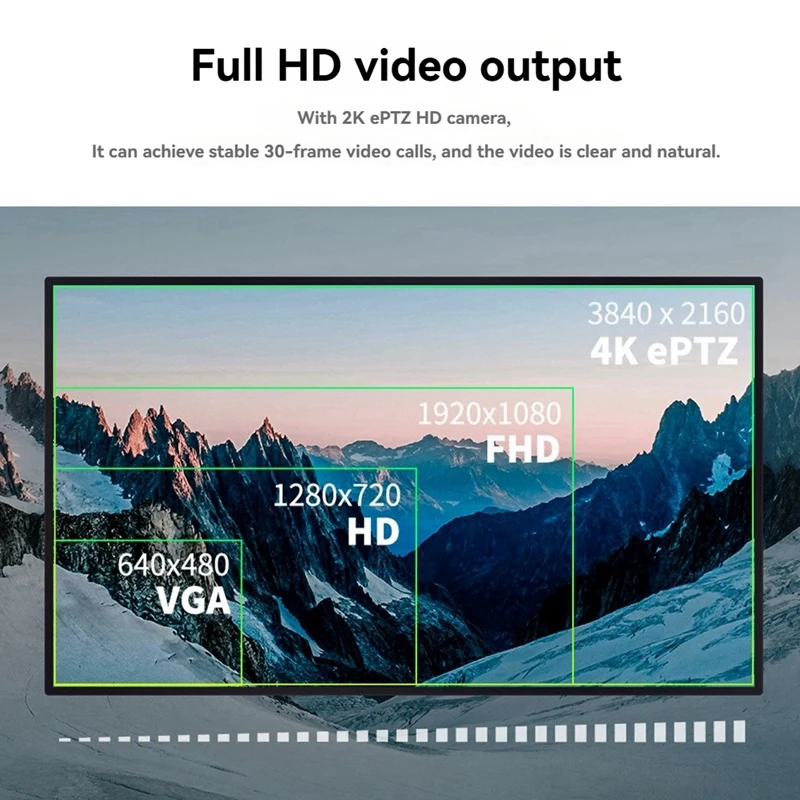 4K Camera USB Webcam Video Conference Camera With Microphone And Speaker AI Face Tracking Auto Focus 360° Voice Pickup