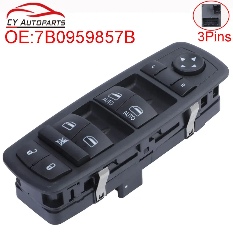 

New Front Left Power Window Switch For Volkswagen Routan 2009-2012 7B0959857B DWS861 7B0959857A 7B0959857B 7B0959857E