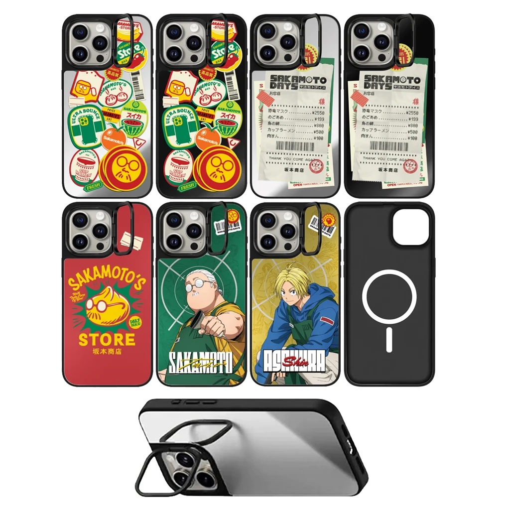 

Anime Store Camera Stand Mirror Magnetic Phone Case Cover for IPhone 16 15 14 13 12 Pro Max Case for IPhone 16 Pro Max