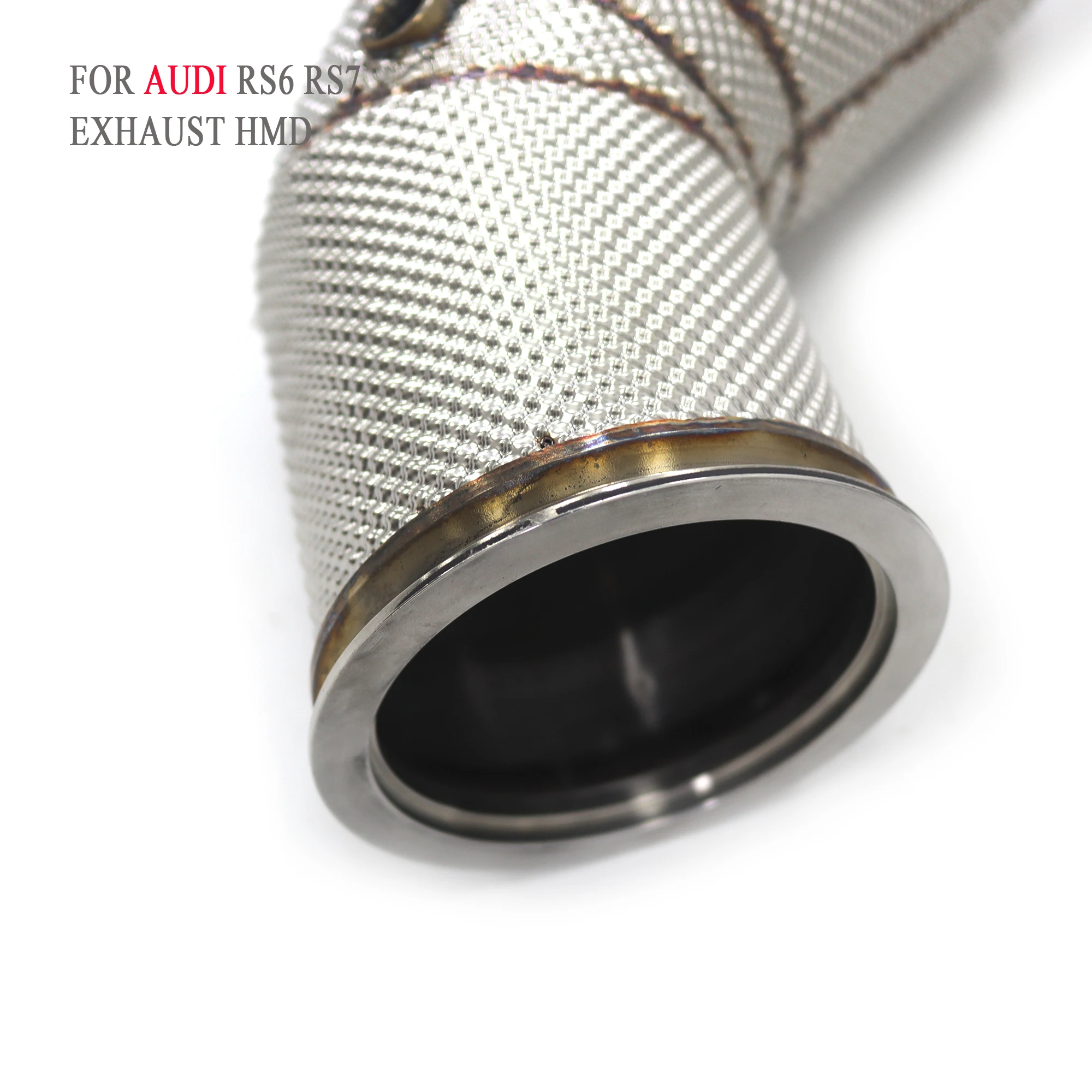 لا يوجد خطأ ضوء النازل لأودي RS6 RS7 C8 لا OPF SS304 نظام العادم درع الحرارة تركيب غير مدمر HMD