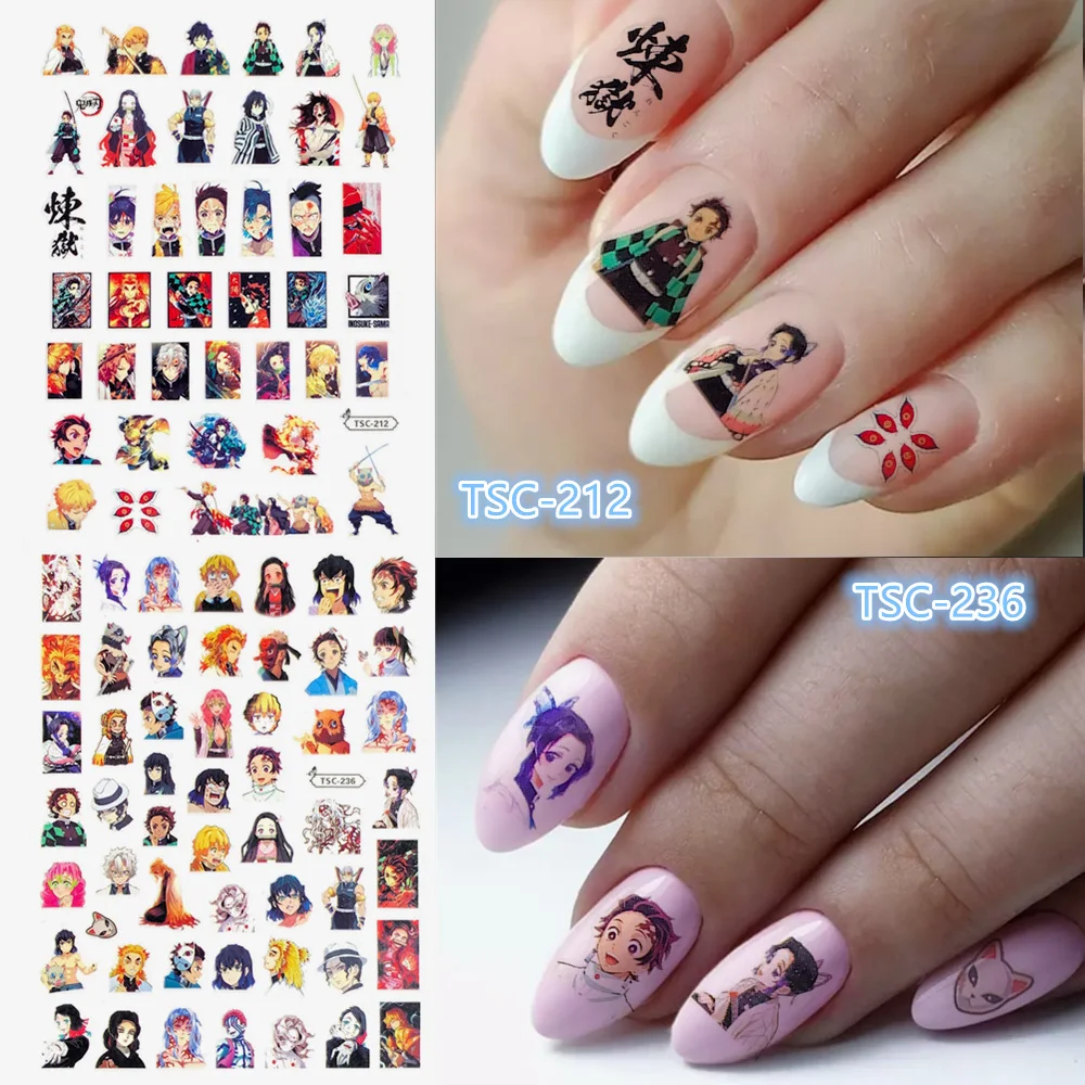 Newest TSC-212-213 TSC series  Cartoon character 3d nail art stickers decal template diy nail tool decoration