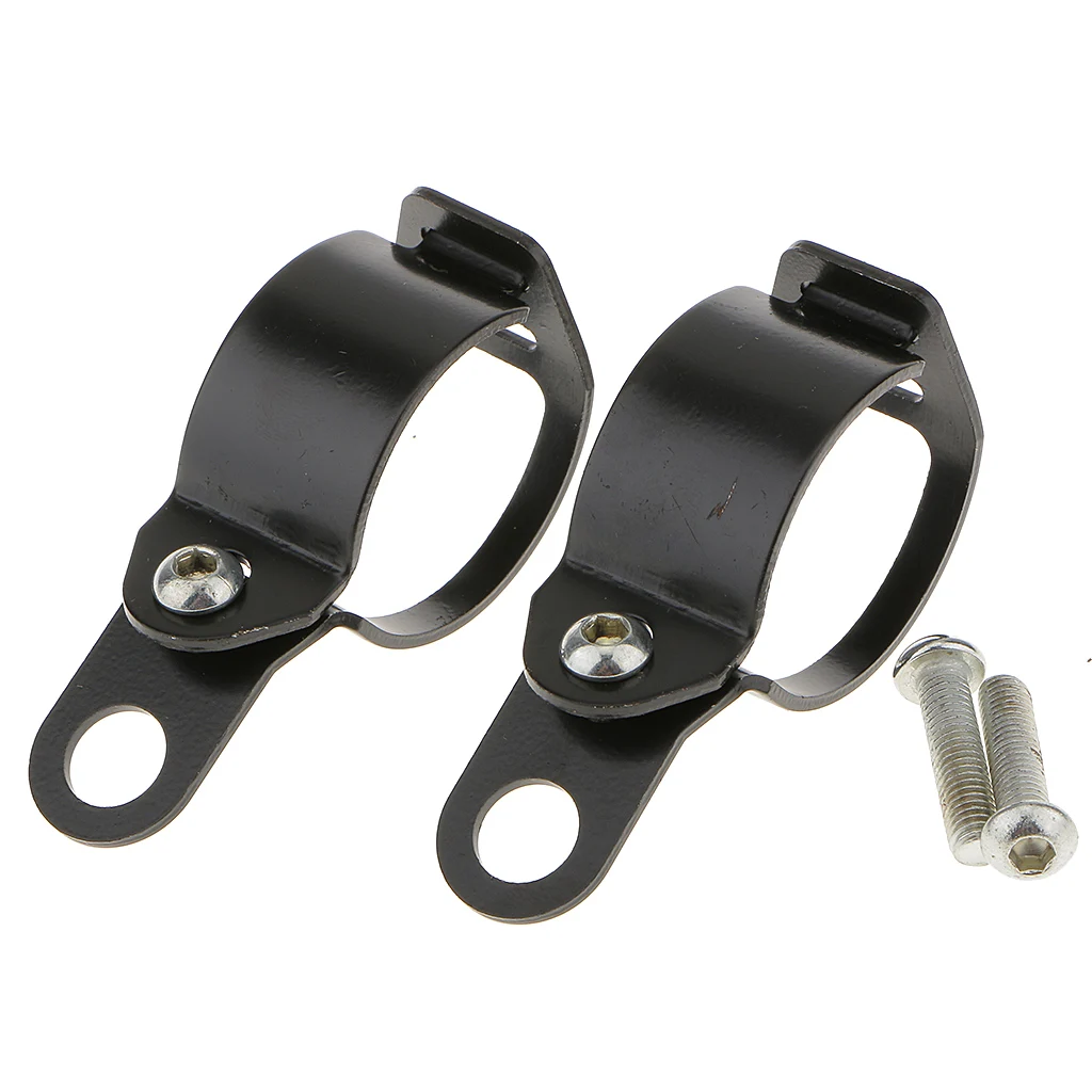 BLACK Alloy Light Brackets Fork Mount Bracket Clamp 30mm-35mm