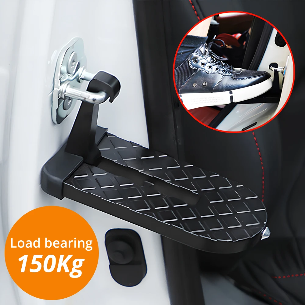 Auto Foldable Car Roof Rack Door Step Multifunction Universal Latch Hook Foot Pedal Aluminium Alloy Safety Accessories Kickstand