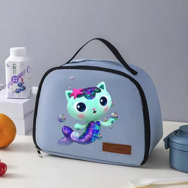 Gabby Dollhouse Lunchbox-Tasche, Büroangestellte, große Kapazität, isolierte Taschen mit Reis, Kawaii-Cartoon, rosa Handtasche, Studenten-Geschenke