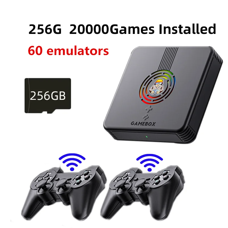 

Retro Video Game Box X9 2.4G Wireless 4K HD Output 1920*1200 S905 Over 60 Simulators Gaming Box 3D PS1 PSP for Kids Gift