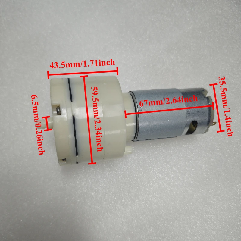 1pcs 12/24V 15LPM Large Flow High Pressure Mini 555 Vacuum Air Pump Negative Pressure Suction Diaphragm Pump DIY Packer Inflator