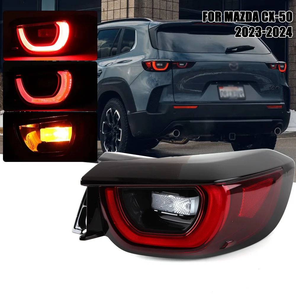 

Rear Tail Light LED For Mazda CX-50 2023 2024 Turn Signal Bumper Warning Lamp Stop Brake TailLight Assembly Car Accessories