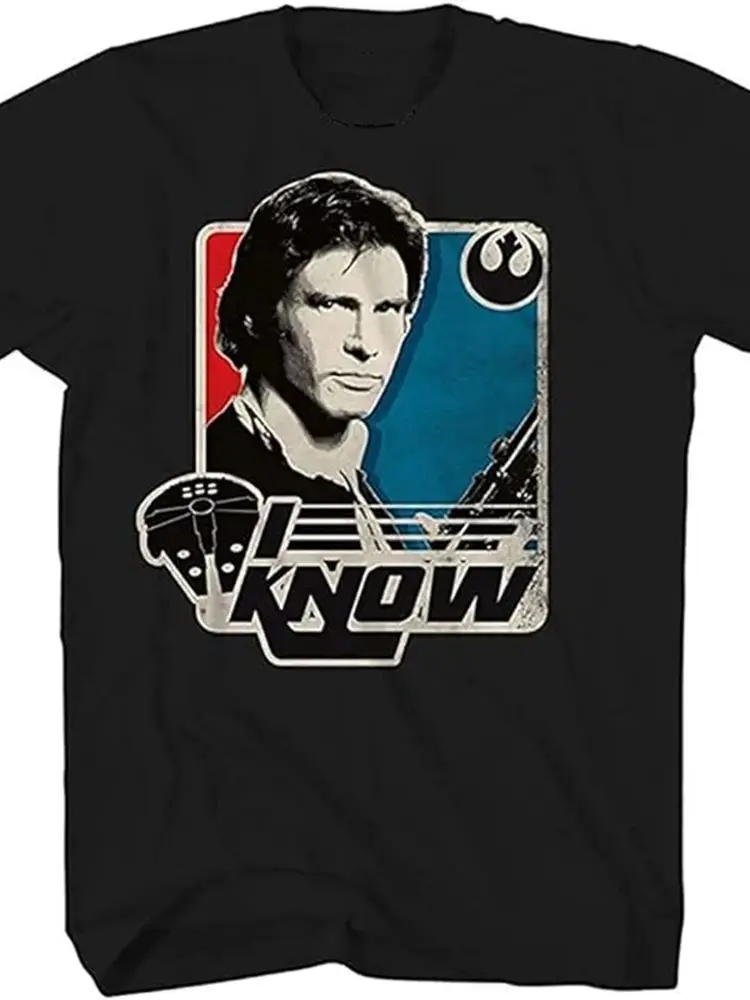 JRJZ Mens Clothing Kids Palestine STAR WARS Han Solo I Know, Leia I Love You T-Shirts for Adults I KNOW CASUAL