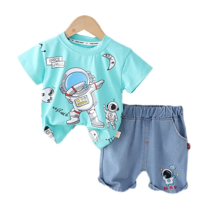 

New Summer Baby Girls Clothes Suit Children Clothing Toddler Boys T-Shirt Shorts 2Pcs/Sets Infant Casual Costume Kids Tracksuits