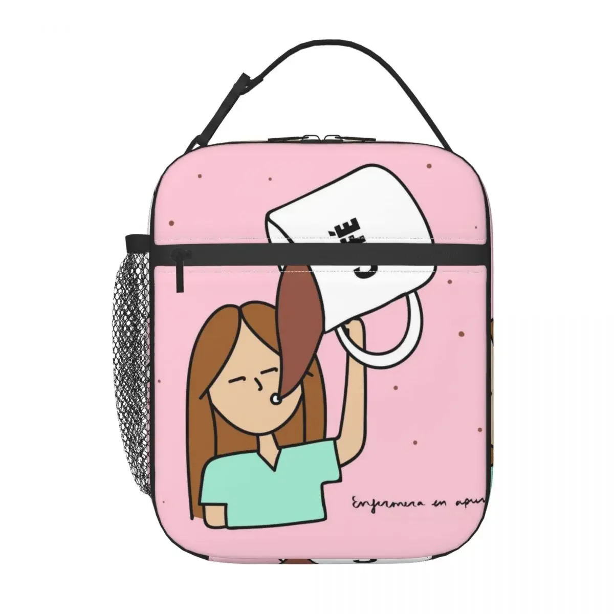 Cartoon Nurse Insulated Lunch Bags for School Office Nursing Health Care Portable Thermal Cooler Bento Box Women Kids