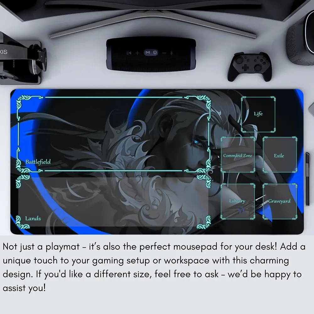 سجادة ألعاب بطاقة Playmat سحرية جديدة مع موضوع شخصية شجاعة للمنطقة، سجادة لعب mtg، سجادة ألعاب، سجادة لعب كوماندر باتل #6