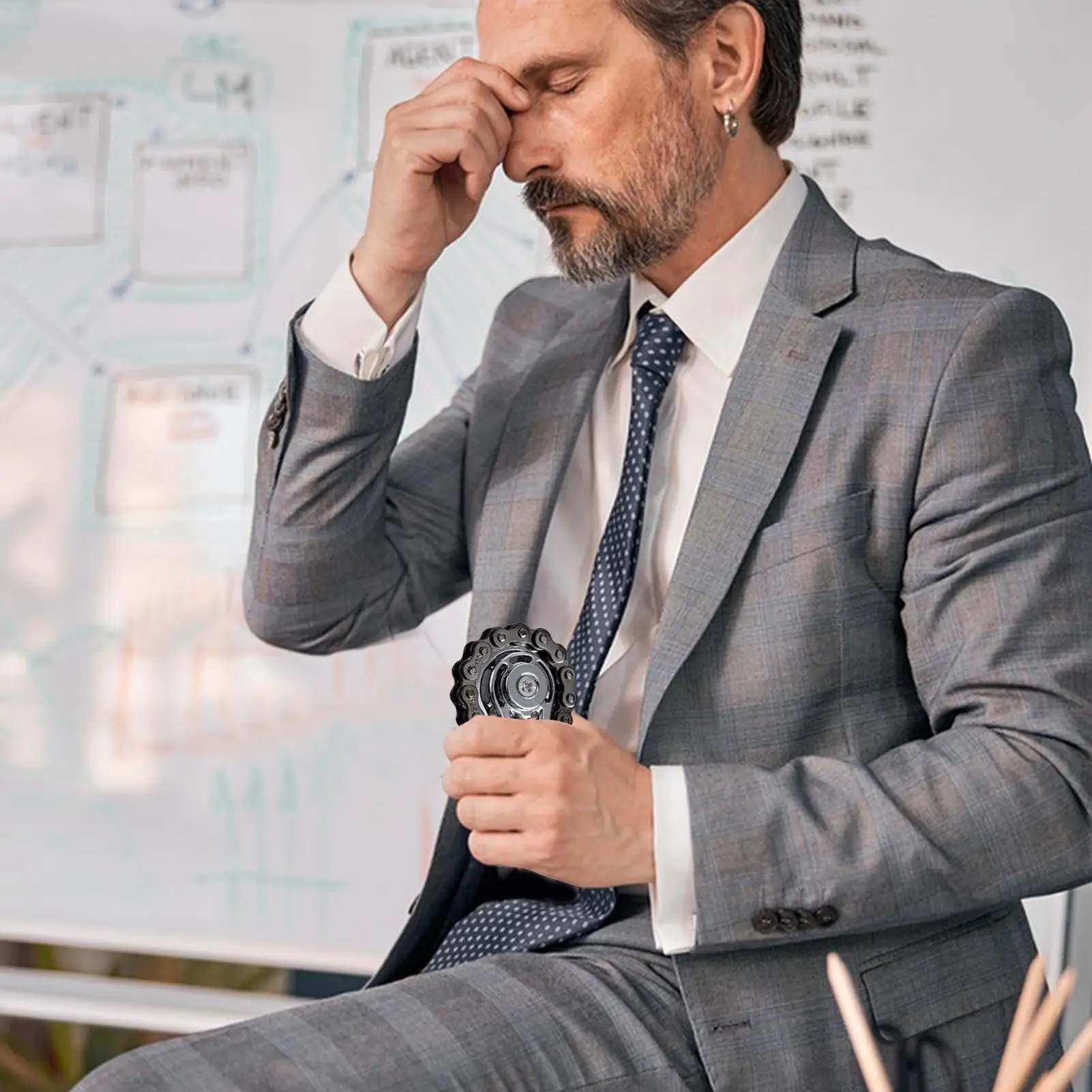 スプロケットチェーン フィジェットトイ サイクルチェーン スプロケットスピナー ローラートイ ポケットサイズ 暇つぶし ストレス解消アイテム クールなガジェット