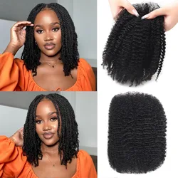 Afro Kinkys Human Hair Bulk 45g±5g/Pack Natural Black 100% Human Hair Soft Afro Kinky Bulk Human Hair for Locs Extensions/Twist