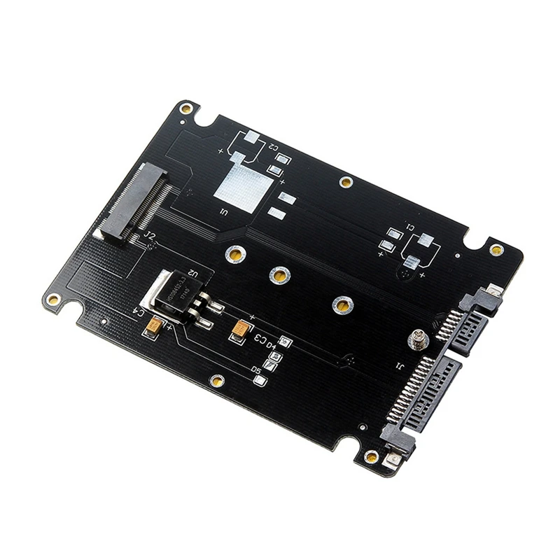 4X M.2 NGFF ถึง 2.5 นิ้ว SATA SSD/MSATA ไปยัง SATA Adapter Card Case (B Key สําหรับ PC Adapter M2 + M ซ็อกเก็ตเดสก์ท็อป NGFF)