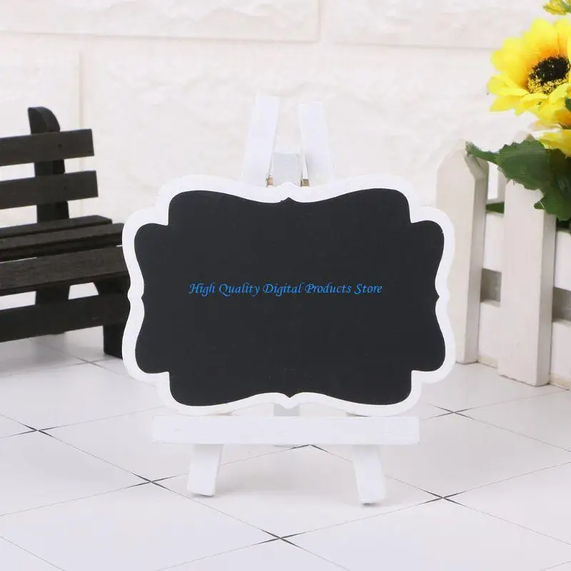 U2JE Mini Wooden Chalkboard Blackboard Frame Message Table Number Wedding Party Decor