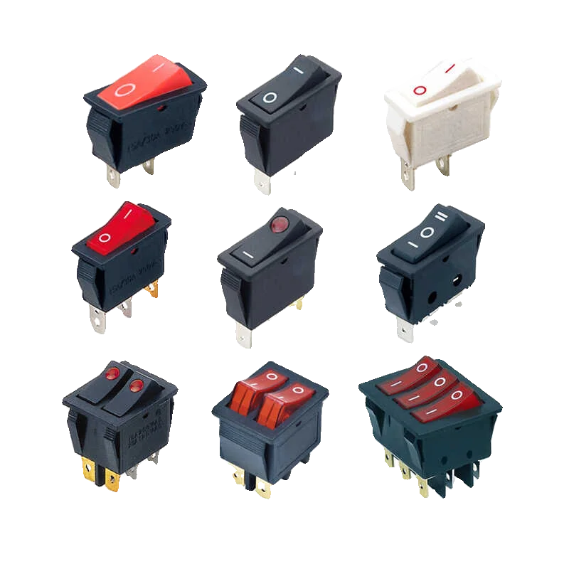 Hoge Kwaliteit Kcd3 3pin 2 Positie Rode Led Boot Tuimelschakelaar Voor Voeding