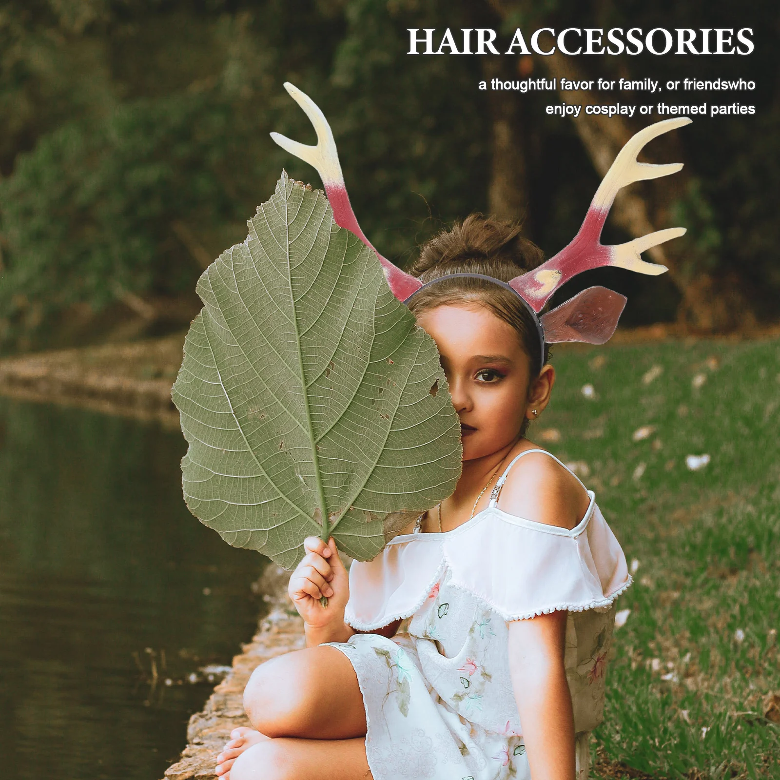 

Brown Deer Antlers Headband Reindeer Ears Cute Christmas Costume Hair Accessories Party Headwear for Kids Adults