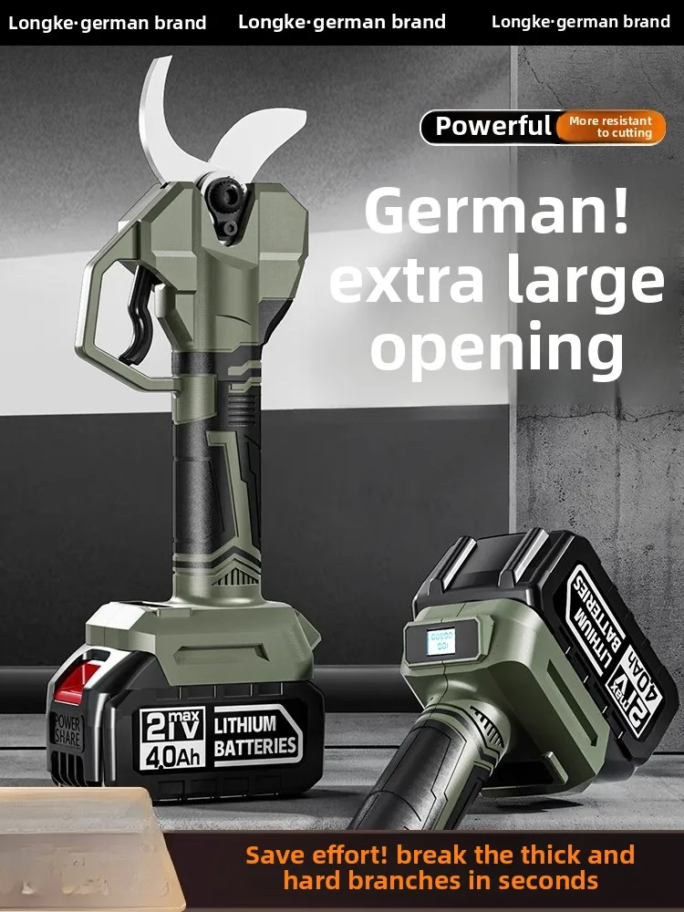 Electric scissors large opening pruning shears branch pruning fruit tree lithium high power high branch pruning shears