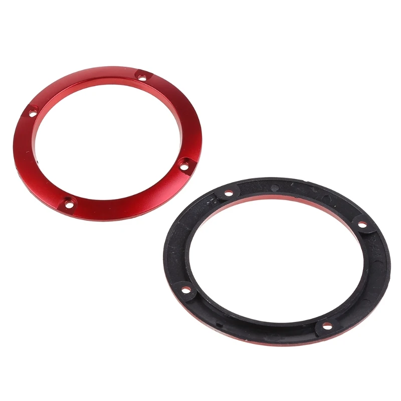 2 Packs 3 inches Auto Speaker Cover Car  Subwoofer Grille Red Accessories