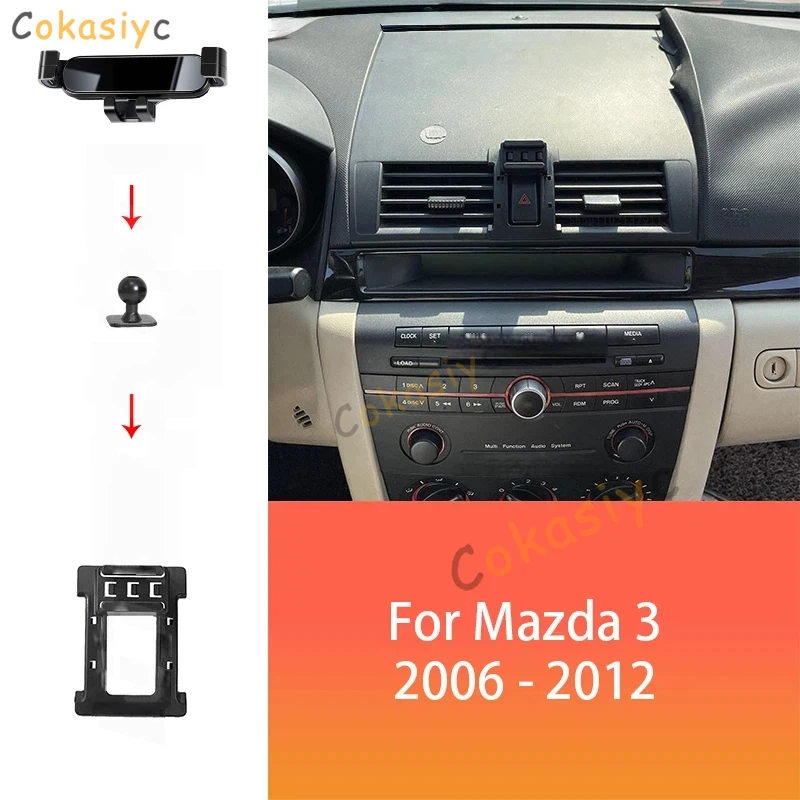 Auto-Handyhalterung GPS-Navigation für Mazda 3 BL BK 2006-2012 Verstellbare drehbare Handyhalterung Basis Auto-Innenausstattung Zubehör