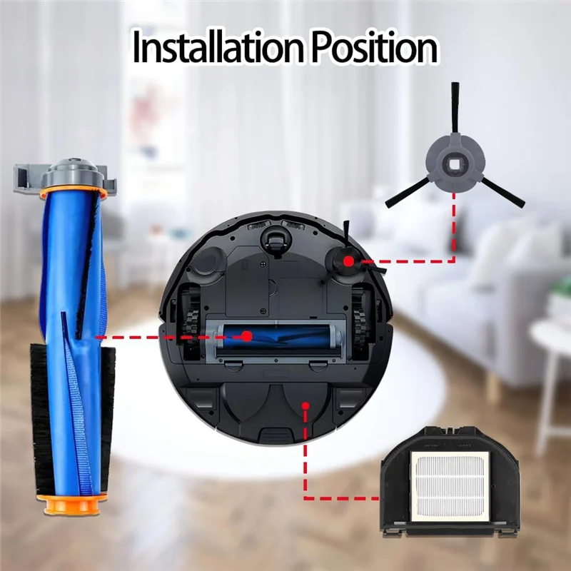 

A36T-For Shark RV2310AE Matrix Robot Vacuum Cleaner Main Side Brush HEPA Filters Vacuum Replacement Parts