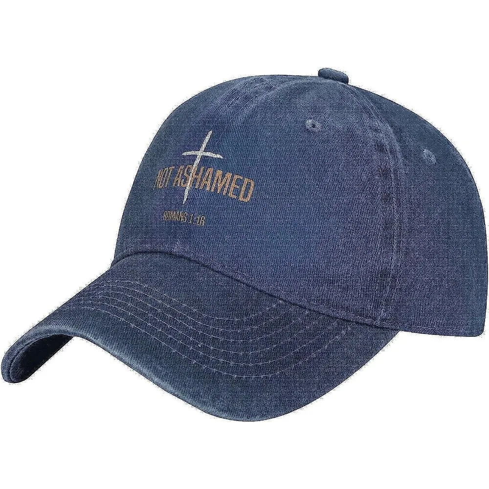 Not Ashamed Romans 1_16 Christian Hats Baseball Caps Washed Dad Trucker Denim Cowboy Hat