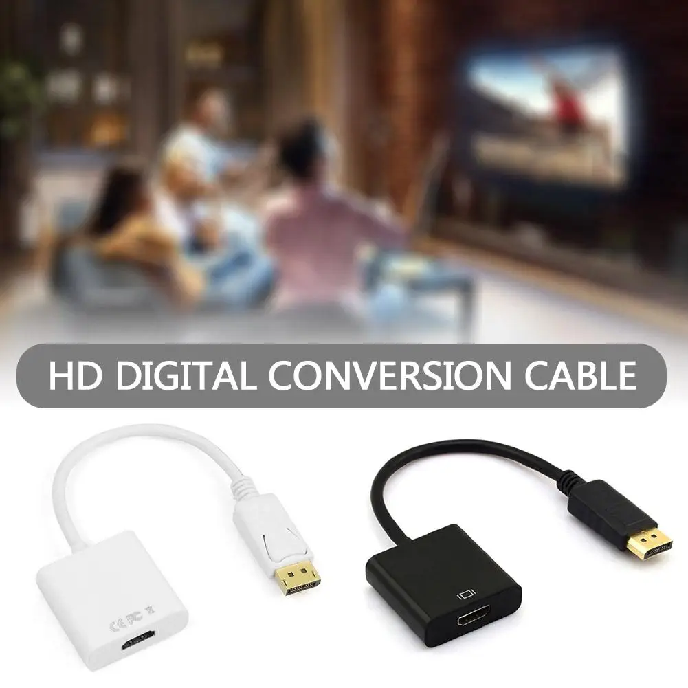 สายอะแดปเตอร์ DP ไปยังหัวแปลงสัญญาณ HDMI แปลง DP เป็น HDMI ไปยังสายเคเบิลดิจิทัลตัวเมีย1080P ทีวี DisplayPort สาย HDMI HD P1B3