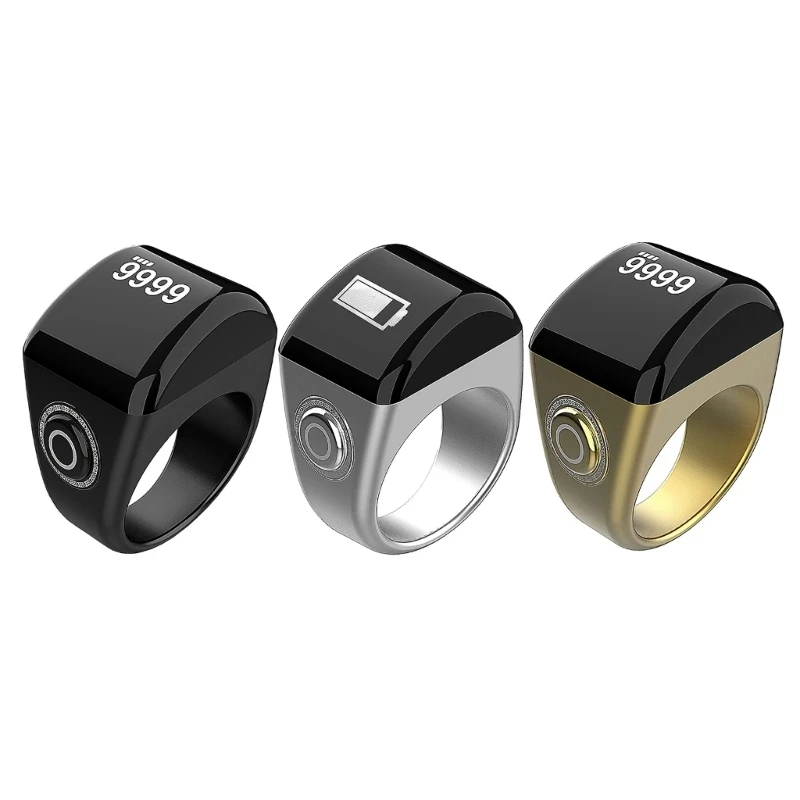 Smart tasbih TALLY Digital Counter สำหรับชาวมุสลิม tasbeeh zikr Ring 5เครื่องเตือนการสั่นสะเทือนเวลาสวดมนต์กันน้ำ