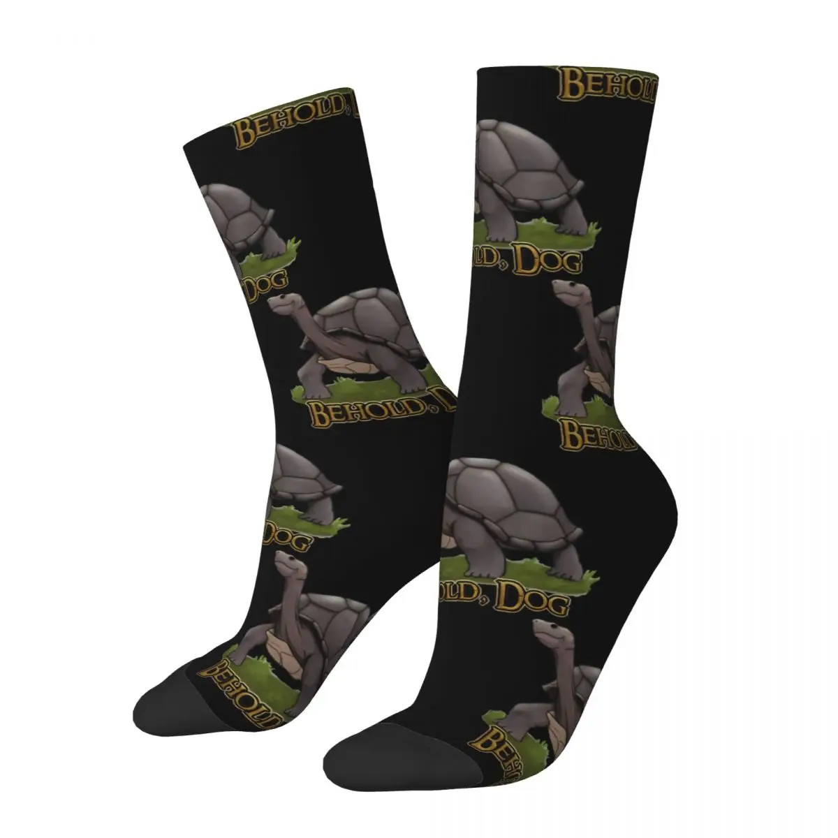 Behold, Dog Joke Theme Crew Socks Outfits for Casual Wear Breathable Stockings