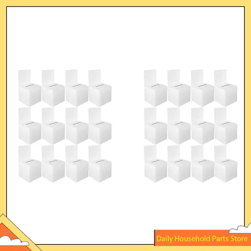 

【Great Sale】24 Pcs Sweepstakes Ballot Box Ballot Box Donation Box For Fundraising, Cardboard Box With Slots, 6 X 6 X 6 Inches