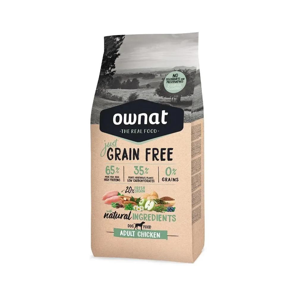 OWNAT Just Grain Free Pollo Pienso Perro Adulto 14 Kg