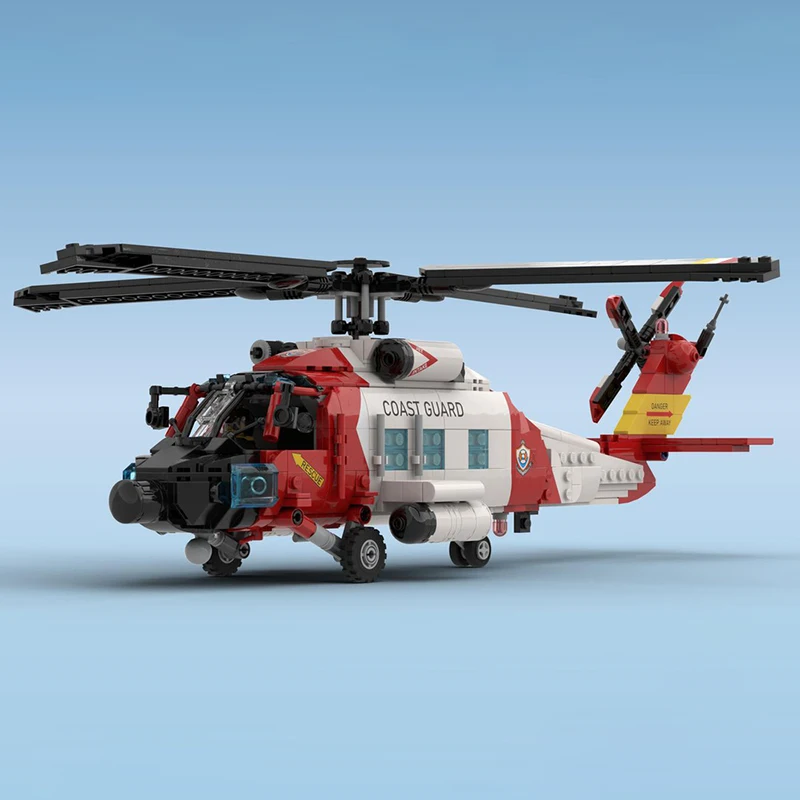 

Moc строительные блоки MH-60J Hawk, спасательный вертолет, Модульные строительные блоки, подарок, Рождественская игрушка, набор для сборки DIY