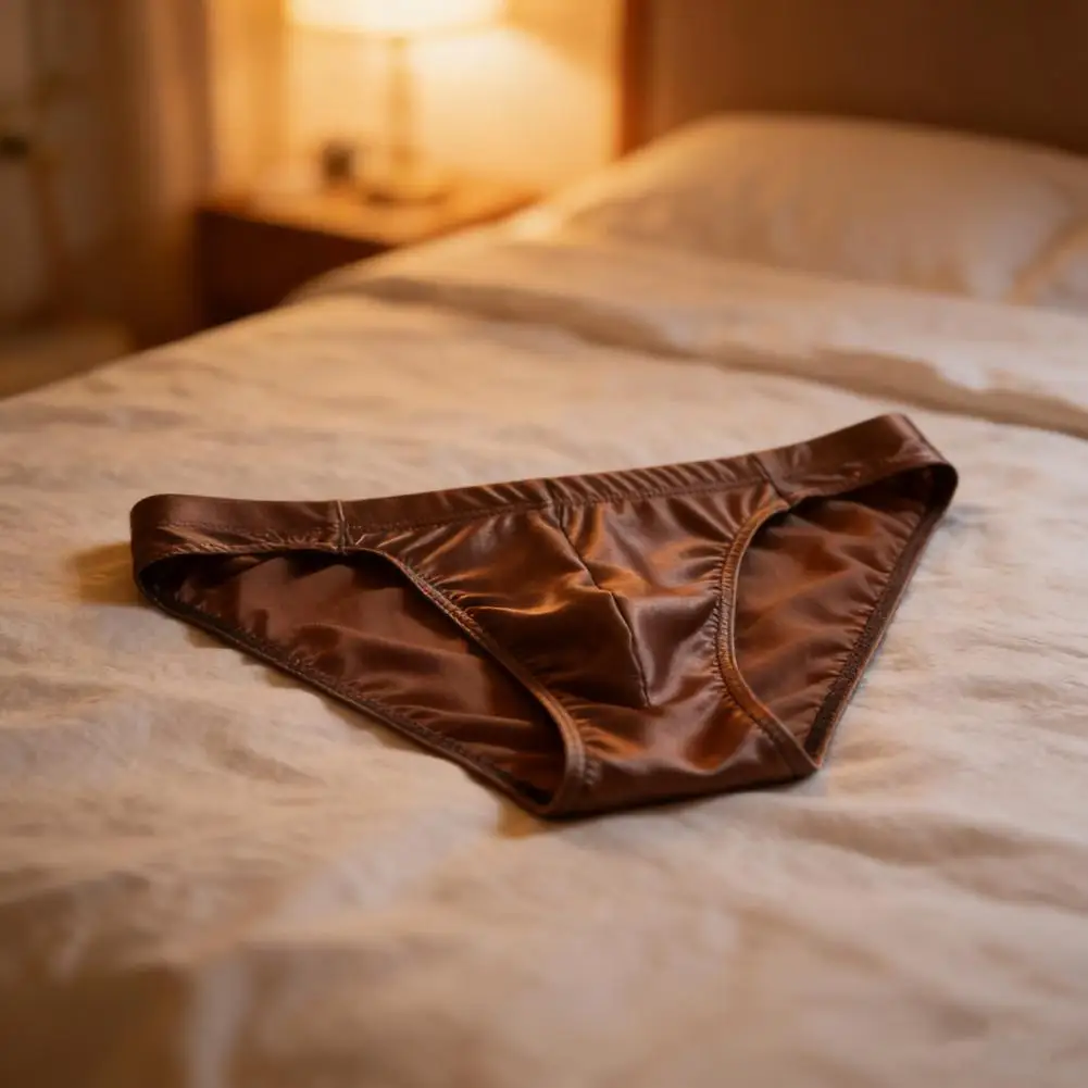 

Мужские трусы свободного кроя, эластичные U-выпуклые трусики со средней талией, однотонные, высокоэластичные, дышащее, нижнее белье для сна Мужские брюфки