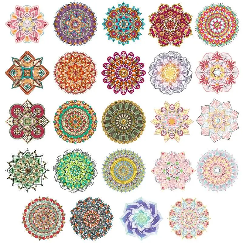 

Комбинация размеров, термотрансферные патчи с принтом мандалы, самодельная женская футболка, рабочая одежда виниловые наклейки украшения