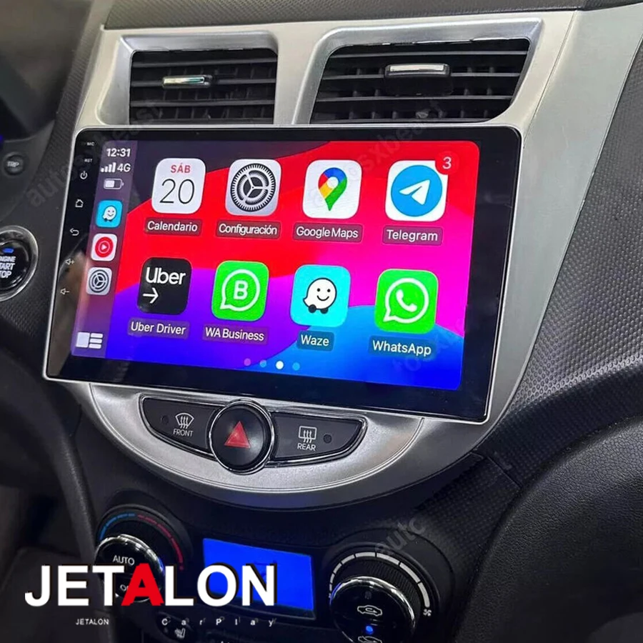 For Hyundai Solaris Verna Accent 2010 - 2016 NAVIRIDER Head Unit  Wireless Carplay Android Auto Radio Touch Screen GPS Bluetooth