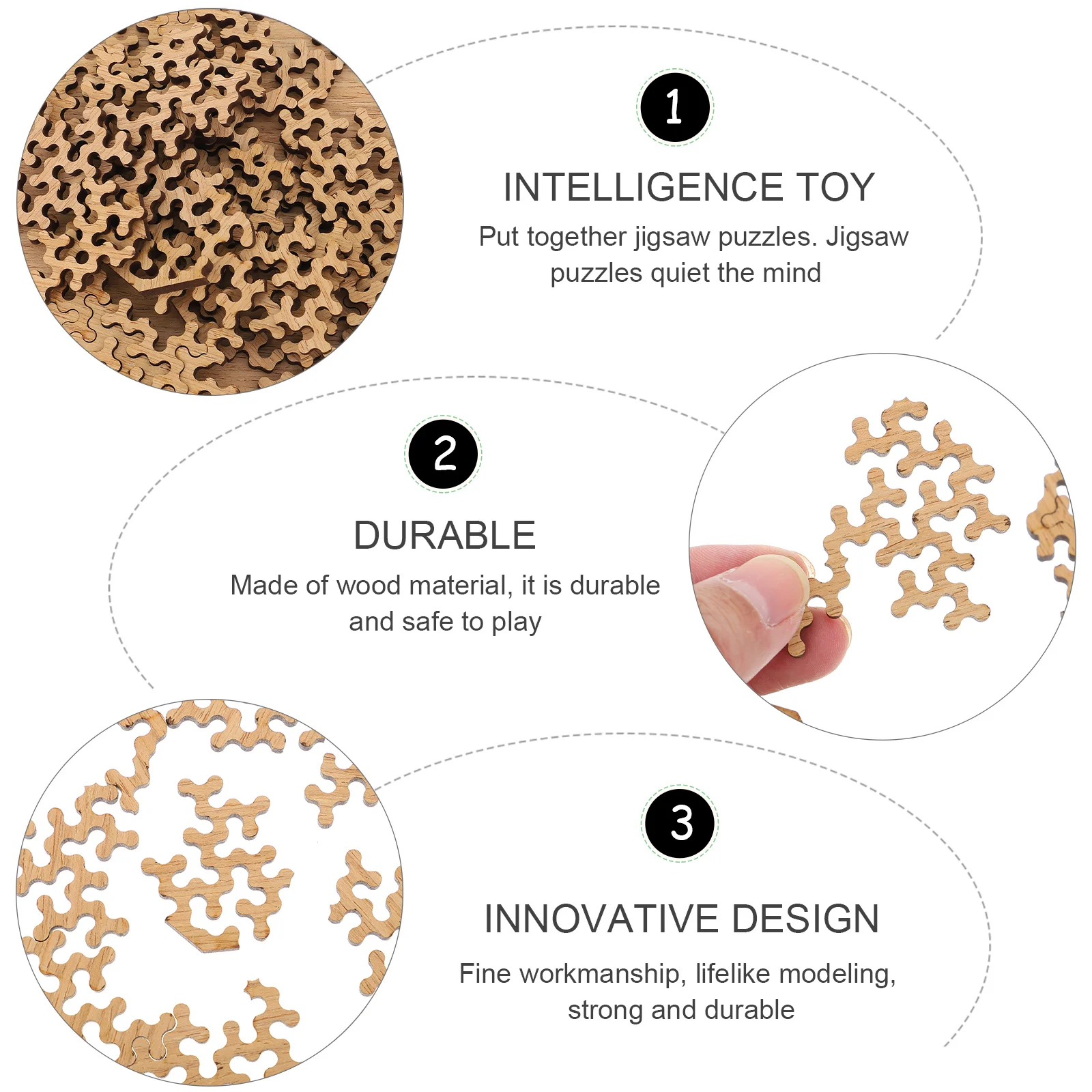 1Set Holz Puzzle Erwachsene Schwierigkeit Intelligenz Spiel Eltern Kind Freizeit Stressabbau Pädagogisches Kreative Puzzle