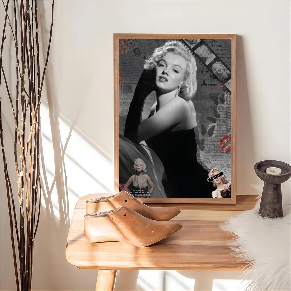 Marilyn Monroe 50s Movie Star DIY Sticky Poster Whitepaper Prints Posters Artwork Nordic Home Decor