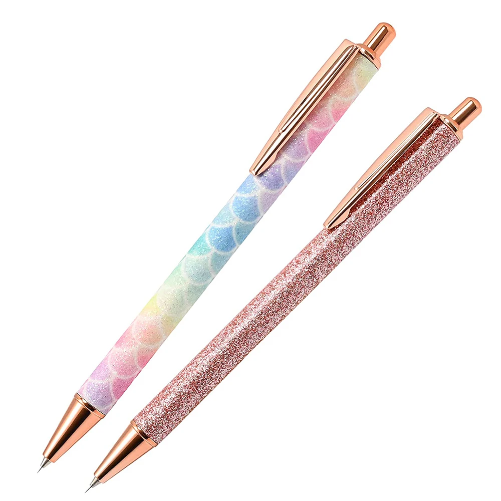 2 Pcs Glitter Weeding Pen Fine Point Pin Pen Weeding Tool for Vinyl Air Release Pen for Easy Craft Vinyl Projects