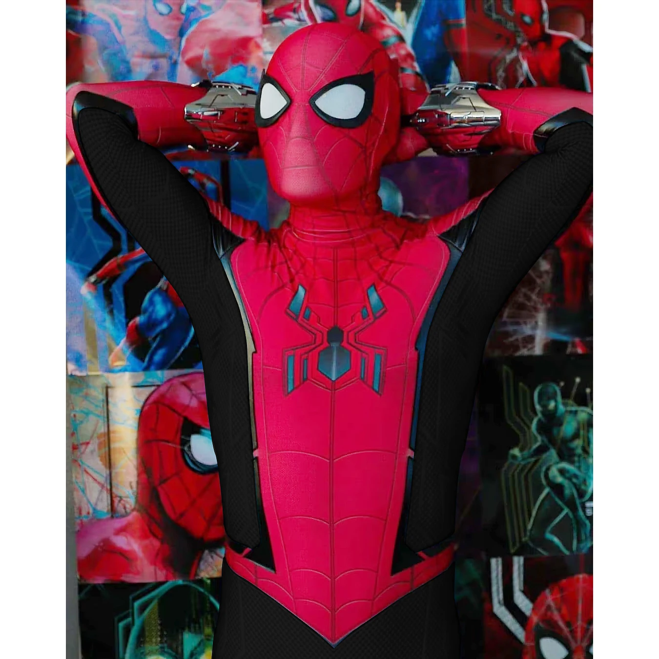 

Черный кампус Человек-паук, карнавальный костюм, классический боди из спандекса, костюм на Хэллоуин, костюм супергероя зентай для взрослых