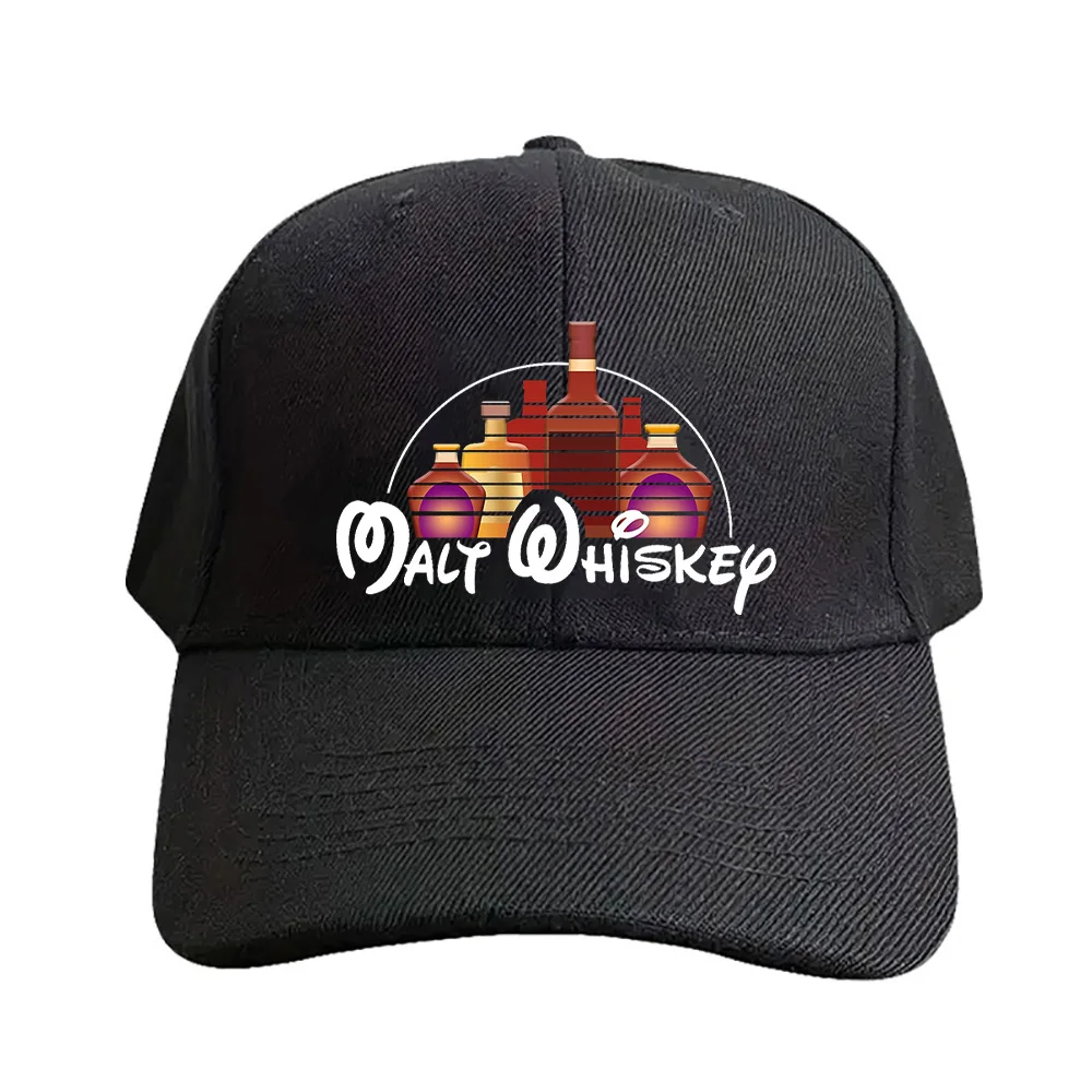 Malt Whiskey Vintage Sommermütze für Damen und Herren, modische, lässige, verstellbare, bedruckte Baseballkappen, lustige Papa-Trucker-Kappe