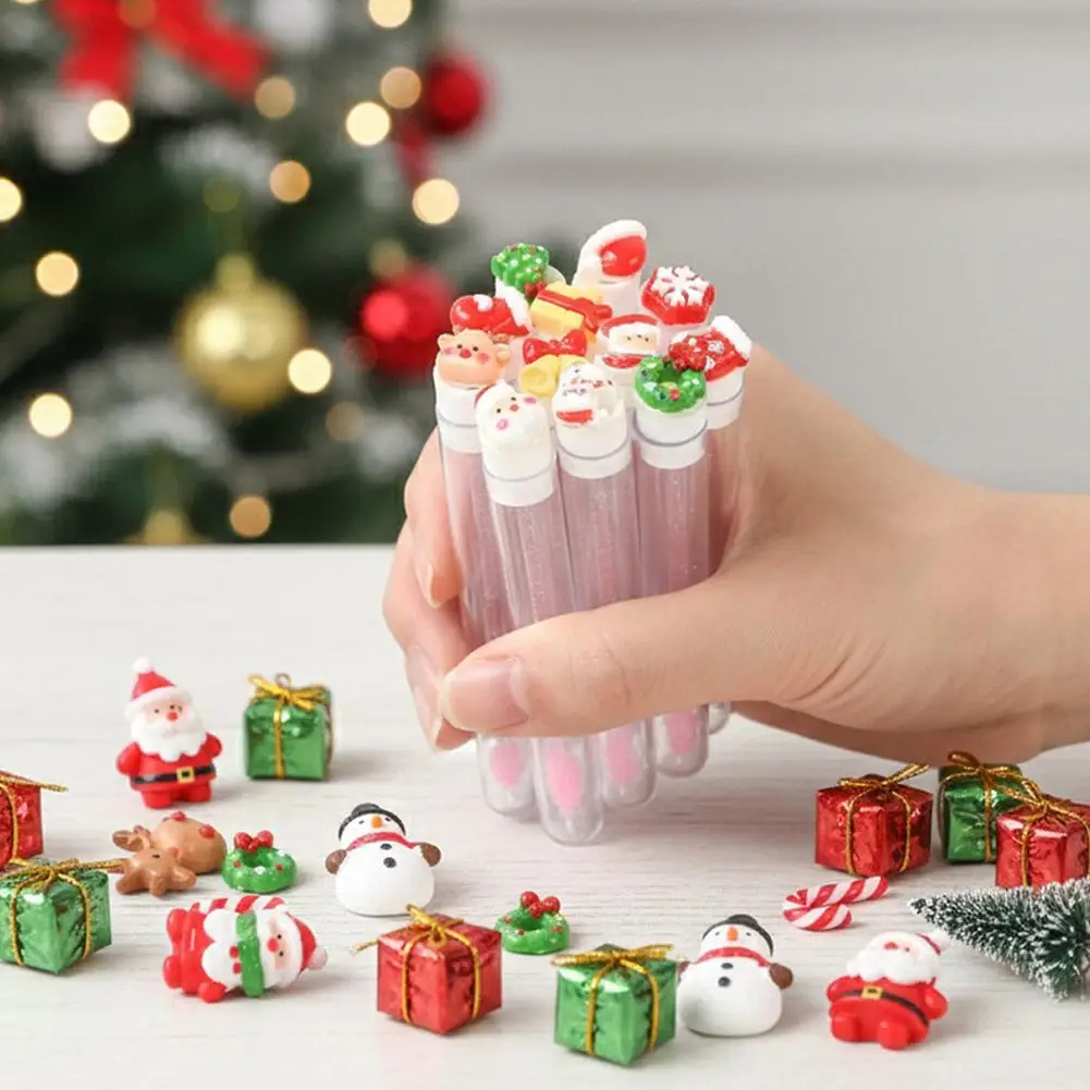 Tubes de brosse à cils de noël avec baguettes de Mascara réutilisables, applicateurs de maquillage remplaçables, fournitures d'extension de cils anti-poussière
