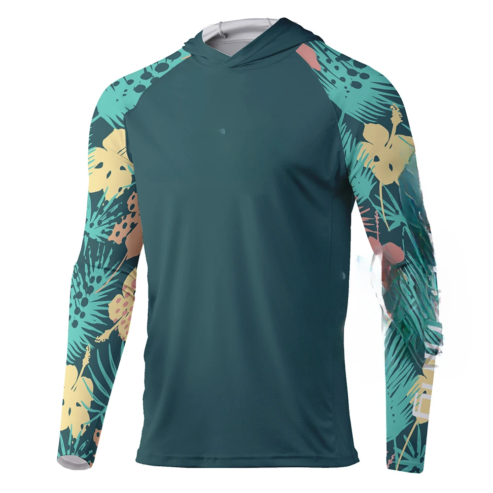 Sudaderas con capucha de pesca para hombres, camisas de manga larga, secado rápido, ropa transpirable, protección Uv, camiseta de pesca al aire libre