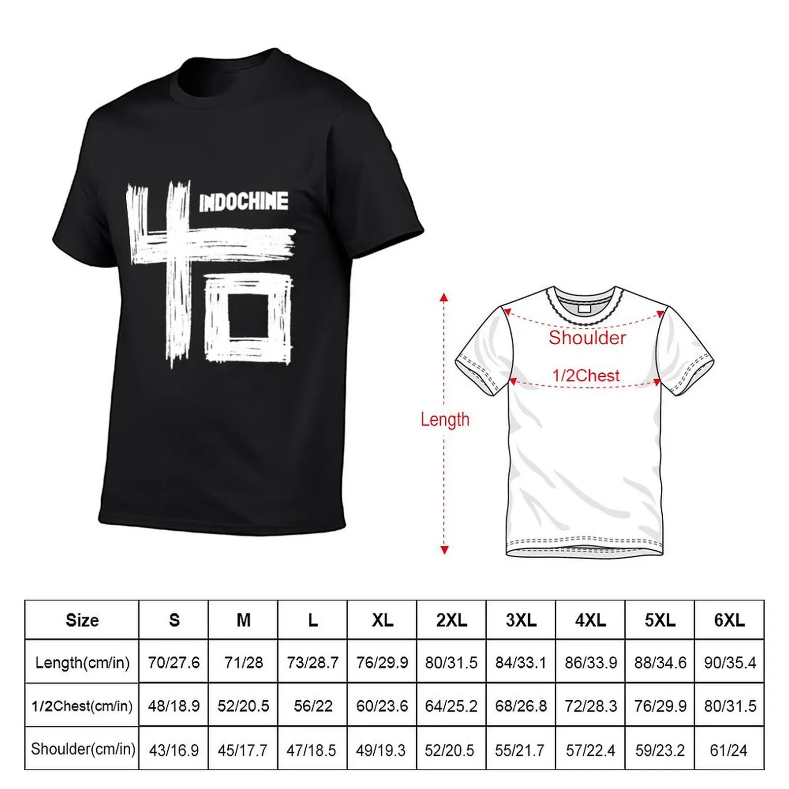 indochine 40 logo tour 2021 kakakatin T-Shirt cotton graphic tees man clothes mens graphic tshirts