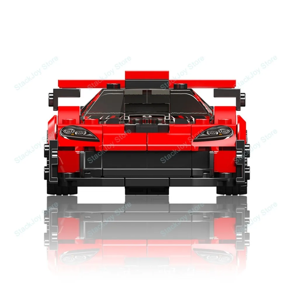 Schimmel Koning 333 Stuks Rode Hypercar Stadsauto Bouwstenen Technische Sport Racing voertuig Educatief Speelgoed Decoratie Kerstcadeau