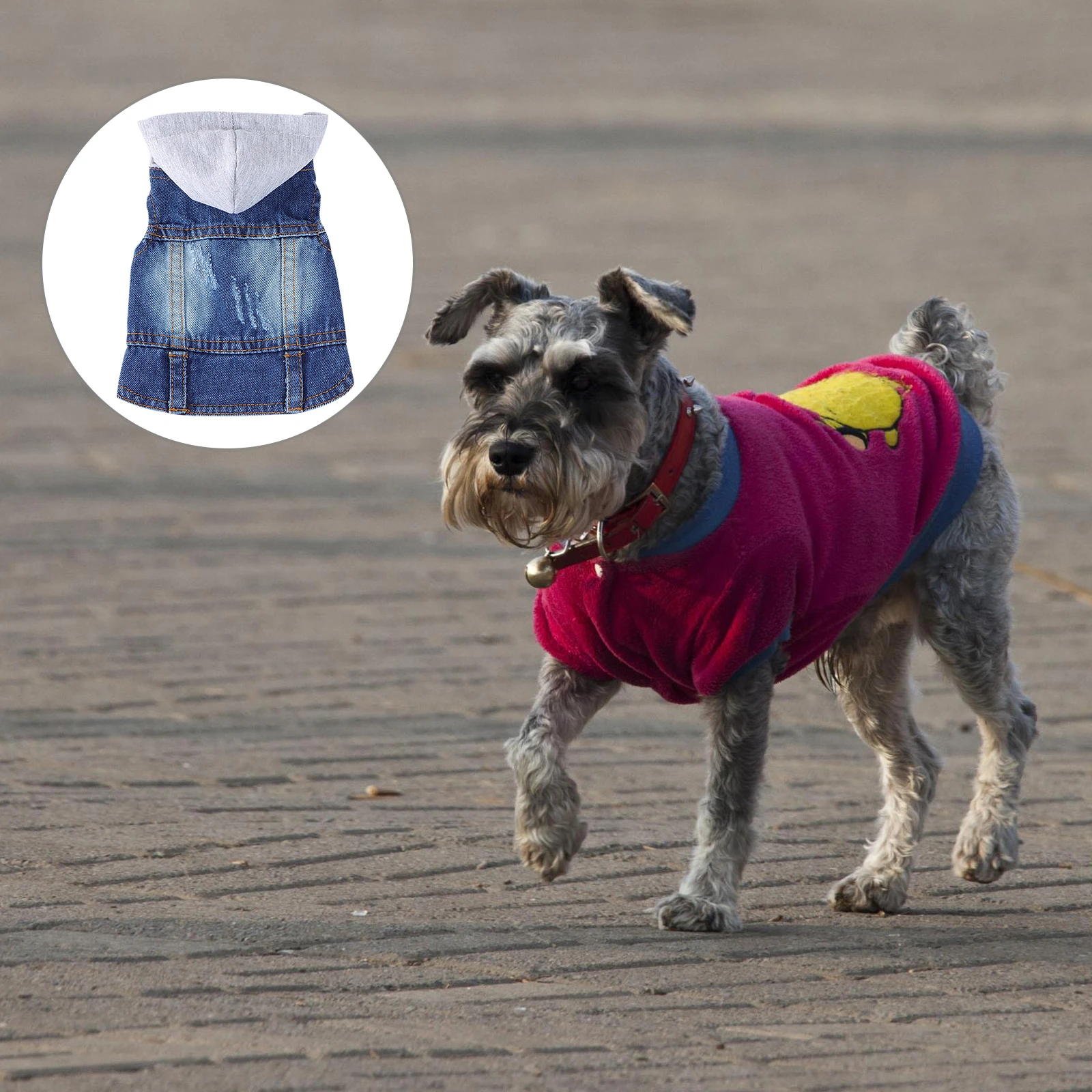 

Pet Vest Dog Jumper Sweaters Cowboy Clothes Jean Puppy Small Clothing Cute