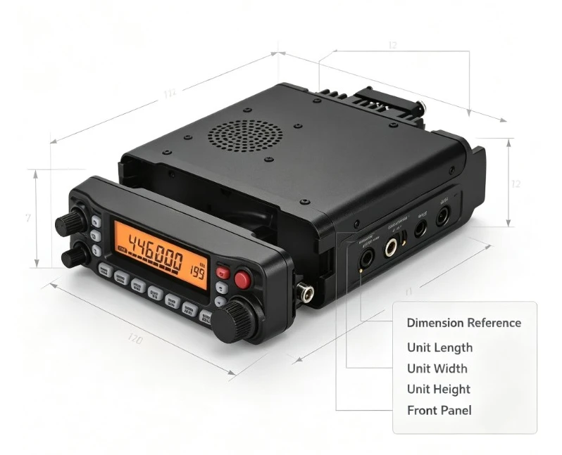 FT-7900R 50W Dual Band UHF VHF FM Mobile Radio Unit Replacement Upgrade Off-Road Ham Car Communication Equipment